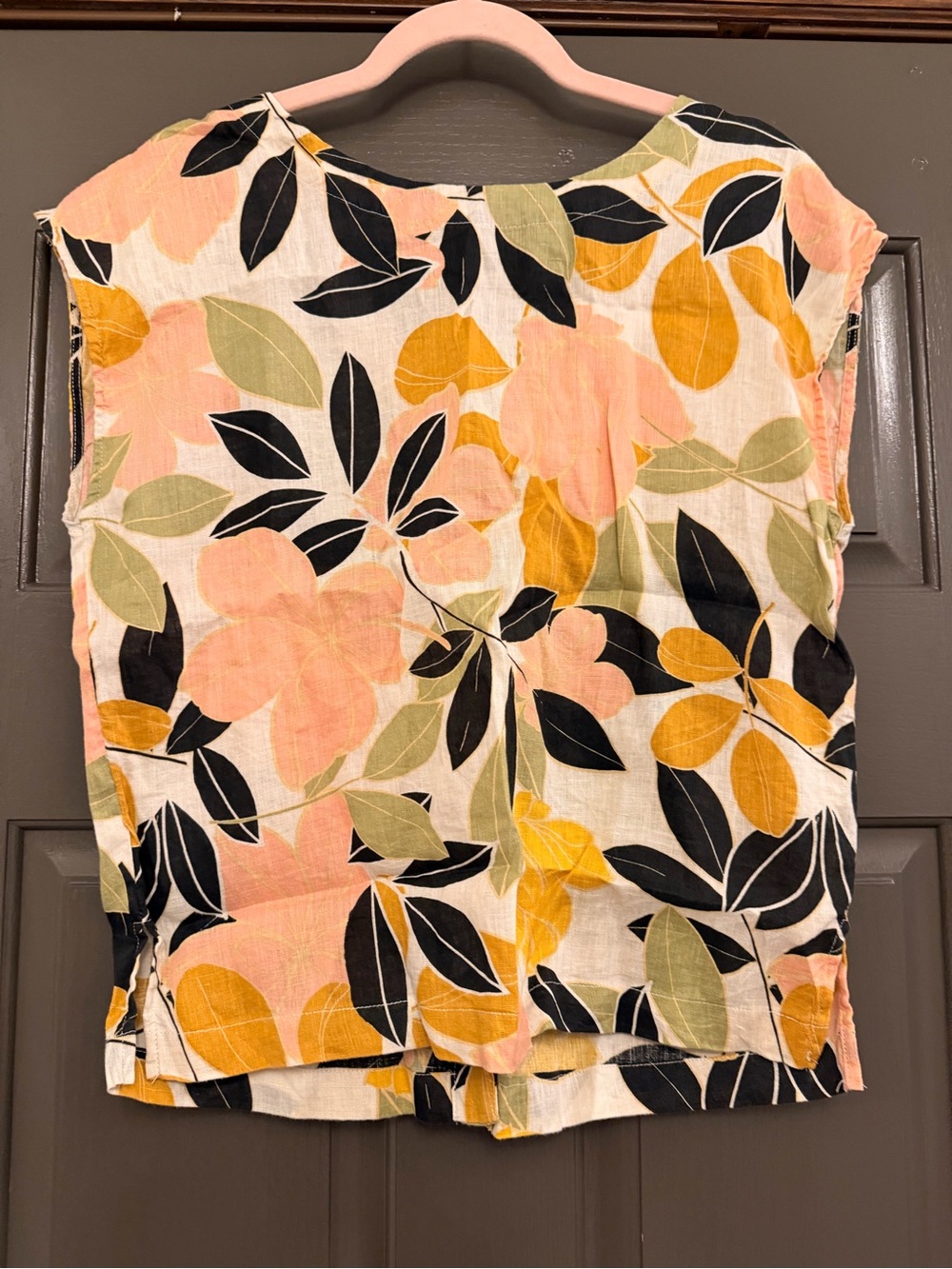 Rachel Zoe Sleeveless Linen Shell in Pink, Mustard, Black, Olive